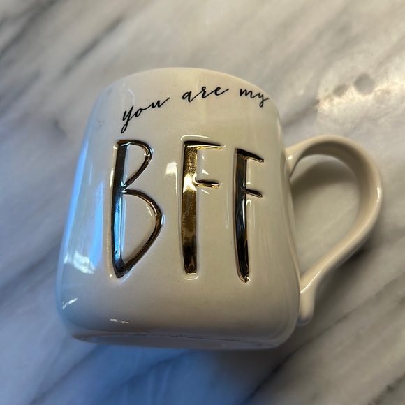 NEW You are my BFF mug Off-White & Gold - Picture 1 of 4